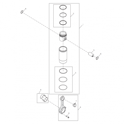 Group 48: Piston and Connecting Rod, continued  第48組：活塞和連桿，“GM93289,”“GM93285,”“GM91650,”“GM85414,”“GM85412,”“GM85410,”“GM