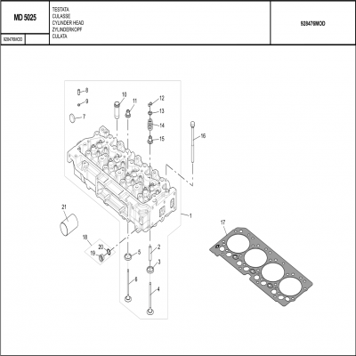 ENGINE_928476MOD  MD5025 - CYLINDER HEAD (928476mod)