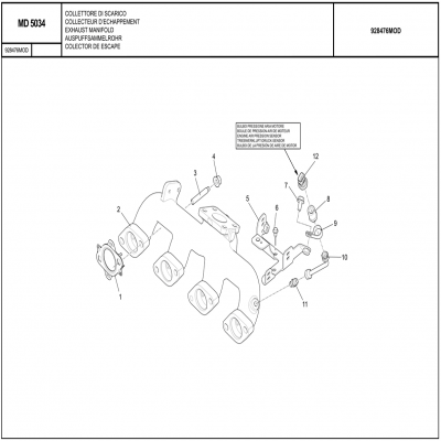 MANITOU MHT-X 790曼尼通礦用叉車 約翰迪爾4045HMC85發(fā)動(dòng)機(jī)排氣歧管