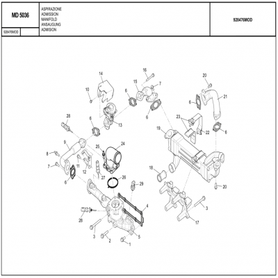 MANITOU MHT-X 790曼尼通礦用叉車 約翰迪爾4045HMC85發(fā)動機MANIFOLD