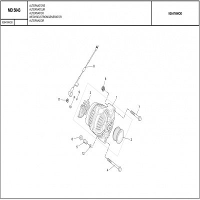 MANITOU MHT-X 790曼尼通礦用叉車 約翰迪爾4045HMC85發(fā)動機-交流發(fā)電機